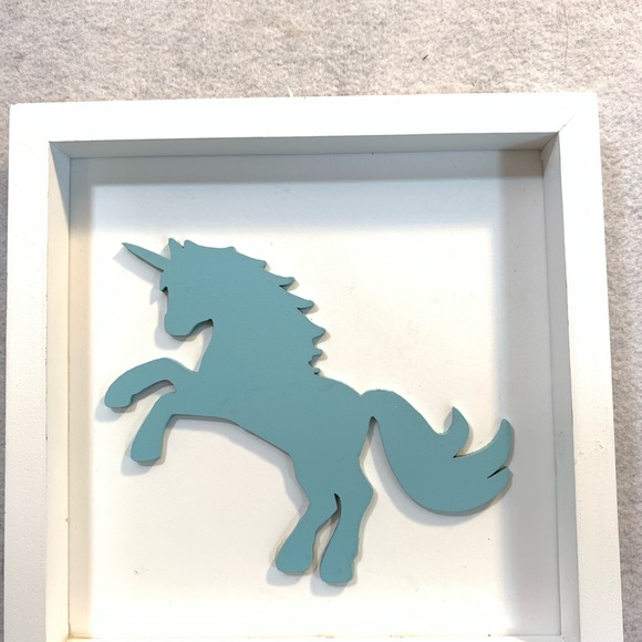 Set of 3 Tide And Tales Pastel Unicorn Wall Decor, 7" x 7" 3D - Picture 8 of 10